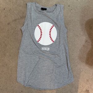 Gray Baseball Baseballism Brand tank